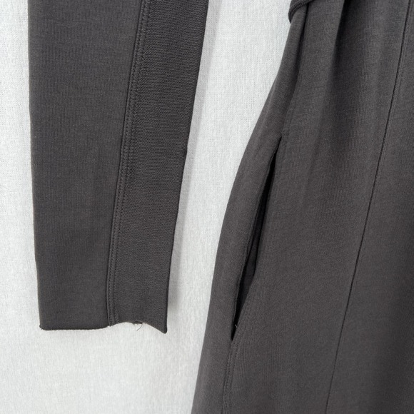 LUNYA The Robe Womens XS Small Eclipse Gray Cowl Neck Pima Cotton Blend Long NEW - Picture 11 of 16